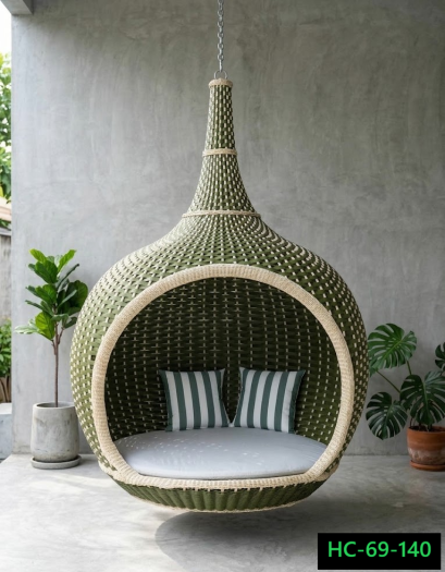 artificial rattan swing