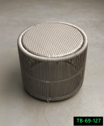 Artificial rattan side table
