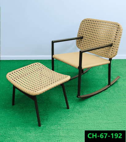 Artificial rattan rocking chair