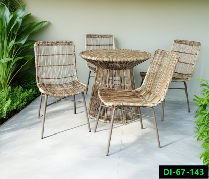 Artificial rattan dinner set