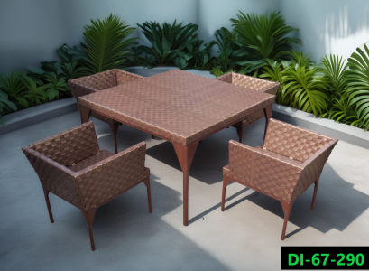 Artificial rattan dinner set