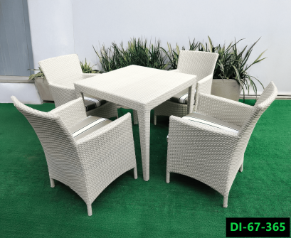 Artificial rattan dinner set