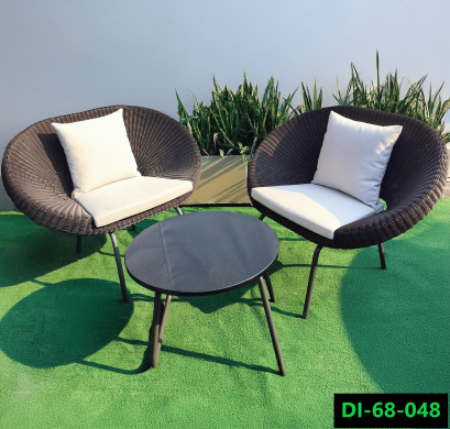 Artificial rattan dinner set