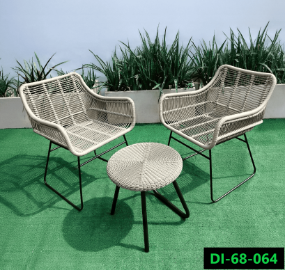 Artificial rattan dinner set