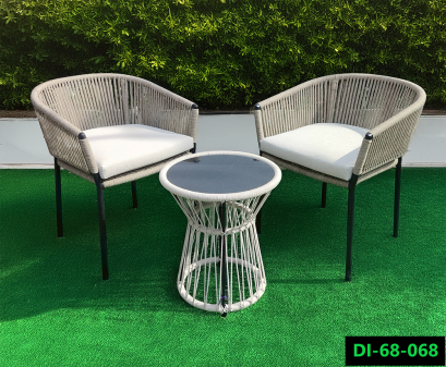 Artificial rattan dinner set