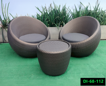 Artificial rattan dinner set