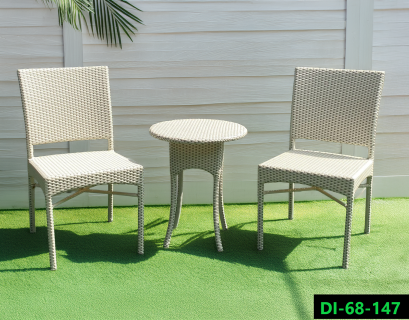 Artificial rattan dinner set