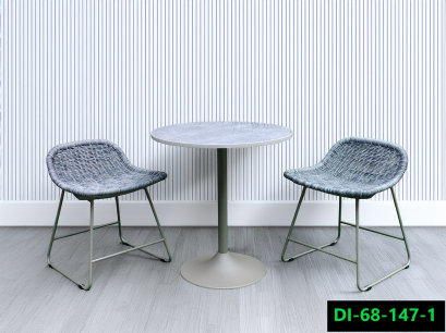 Artificial rattan dinner set