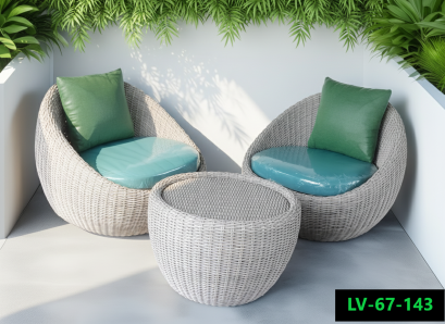 Artificial rattan sofa set