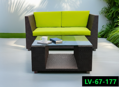 Artificial rattan living room sofa set