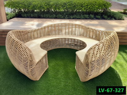 Artificial rattan living room sofa set