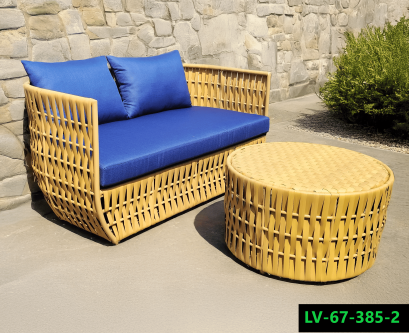 Artificial rattan living room sofa set