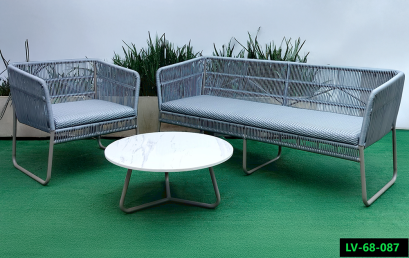 Synthetic rattan living room set