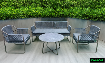 Synthetic rattan living room set