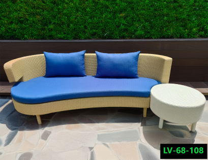 Synthetic rattan living room set