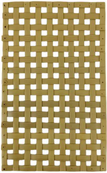 Artificial rattan sheet, mesh pattern, 7 mm.