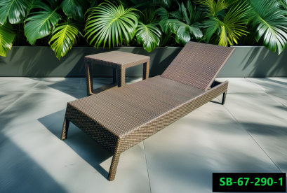 Rattan Sun Lounger/Bed