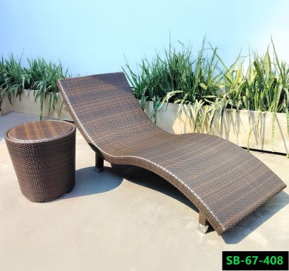 Rattan Sun Lounger/Bed