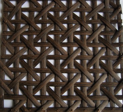 artificial rattan sheet Triangular pattern 7 mm.