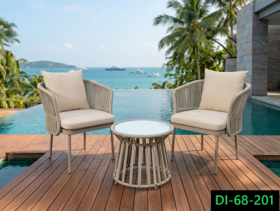 Artificial rattan dinner set