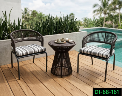 Artificial rattan dinner set