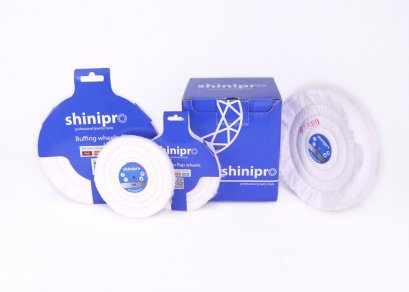 White Stitch Cotton Buffing Polishing Wheel with Plastic Washer
