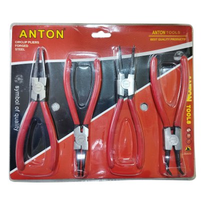 ANTON คีมถ่างแหวน คีมหนีบ คีมถ่าง 7 นิ้ว 4 ชิ้น AT-2807