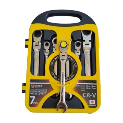 VERGIN ชุดประแจปากตายแหวนข้างฟรี 7 ชิ้น 8-19 มม.