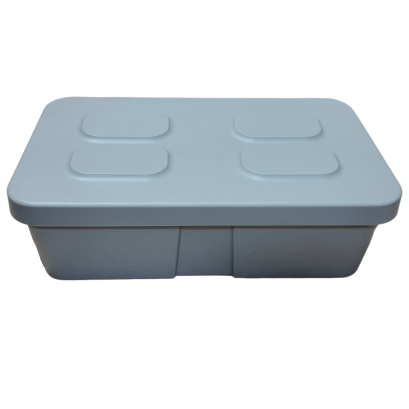 กล่องพลาสติก กล่องเก็บของ 12 ลิตร มีฝาปิด 3020S สีเทาอ่อน
