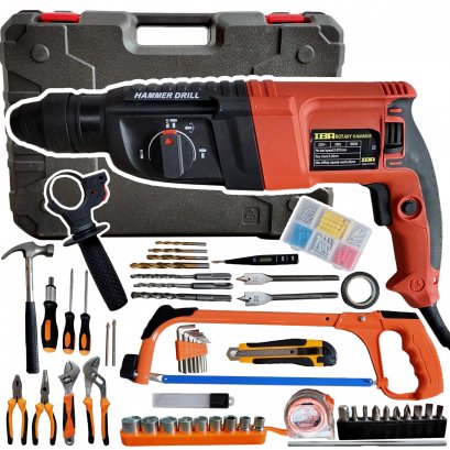 IBA สว่านโรตารี่ สว่านเจาะกระแทกโรตารี่ 3 ระบบ 26 มม. พร้อมอุปกรณ์