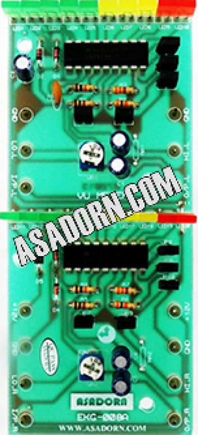 ชุดคิทประกอบสำเร็จ วงจร VU METER STEREO ด้วย IC LM3914 (CASCADE) (EKG-008A)