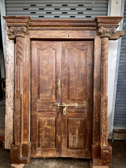 Classic Antique Door with Corinthian Columns