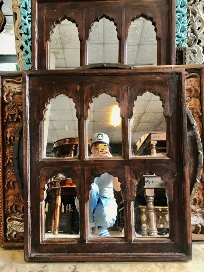 MR40 Antique Arch 6 Panels Mirror