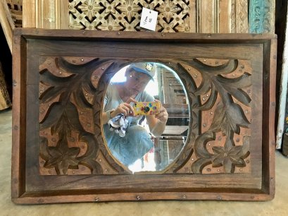 MR74 Carved Wooden Mirror Frame
