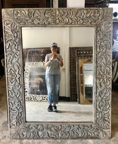 MR50 Vintage Carved Mirror from India