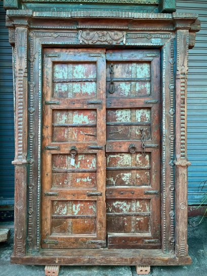 British Colonial TeakWood Door Rustic Color