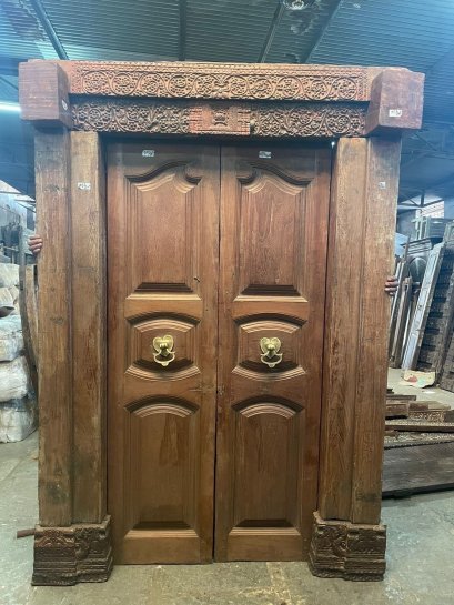 Classic Antique Wooden Front Door