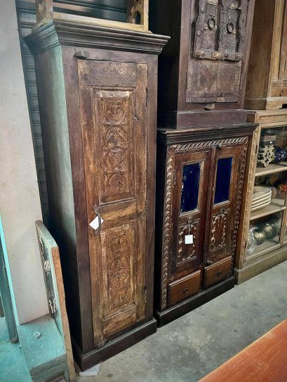 Single Door Carved Cabinet