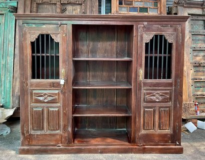 CTXL10 ตู้โชว์ขนาดใหญ่สองประตูแต่งเหล็กกลึง