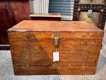 BX17 Rare Antique Victorian Colonial Teak Box