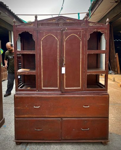 CTXL1 ตู้ไม้สักโบราณสุดคลาสสิค