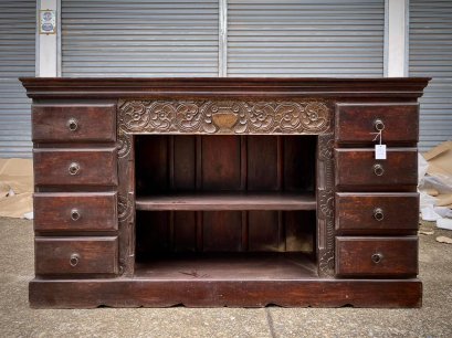 Antique Drawer Sideboard with Carving