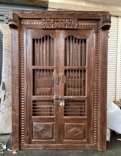 Teak Wood Colonial Double Door