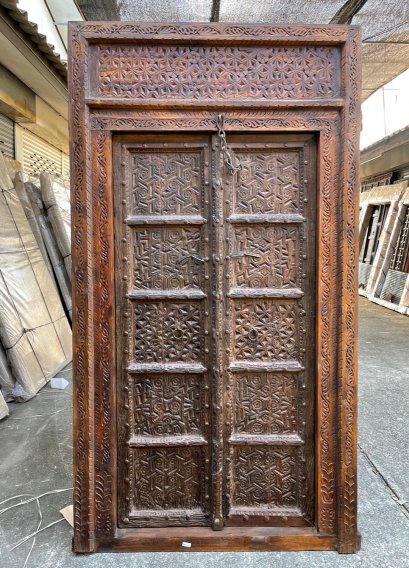 Indian Wooden Door with Carving