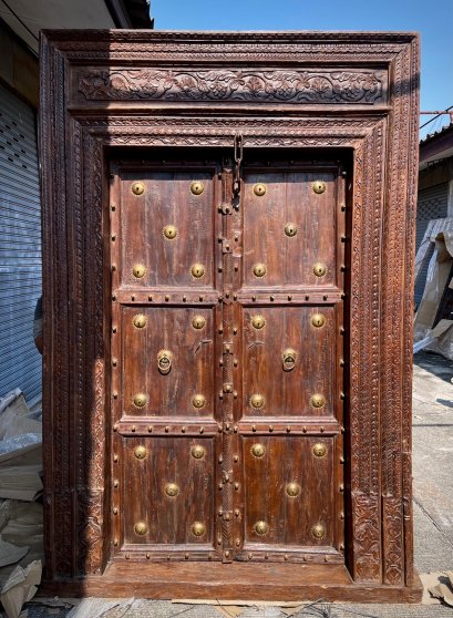 Rare Solid Wooden Door from India