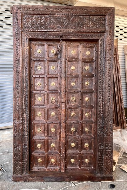 Fine Antique Door With Brass and Iron Nails