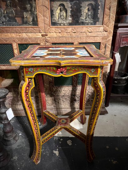 STB28 Accent Full Painted Side Table with Tiles Top