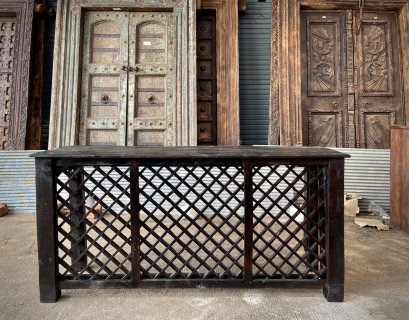 CL56 Antique Console Table in Black Color
