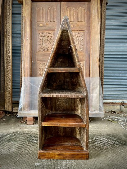 BRT30 Tribal Boat Book Rack from India