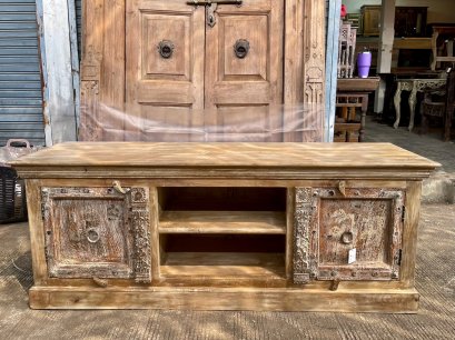 TVC4 White Washed TV Cabinet from India
